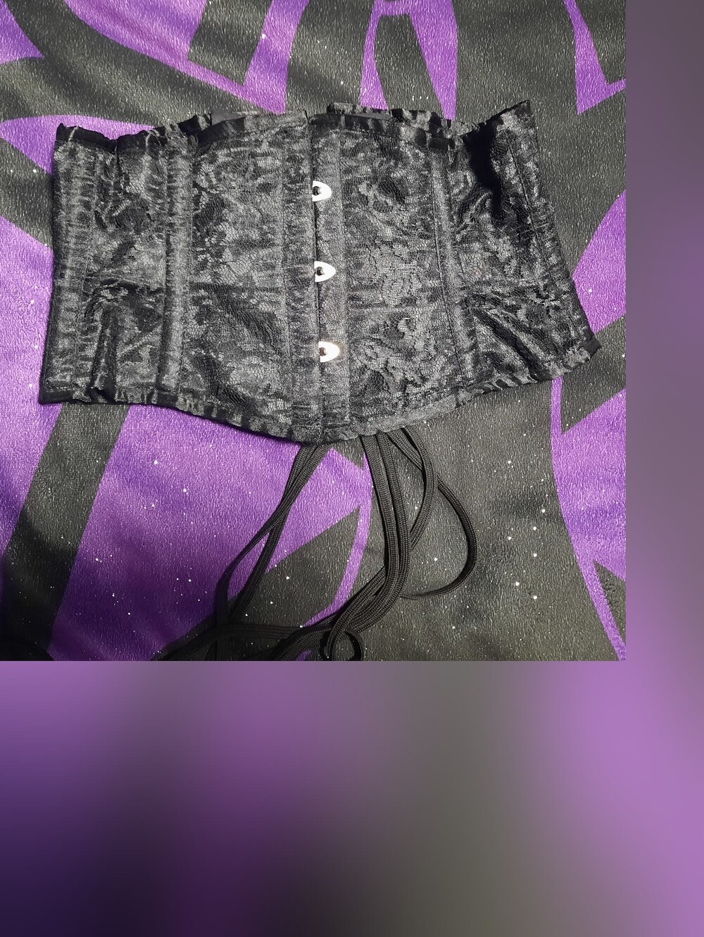 Black Lace Underbust Corset Waist Cincher